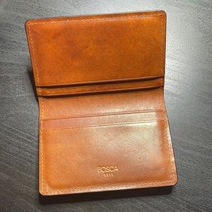 Bosca Credit Card Wallet in Dolce Leather